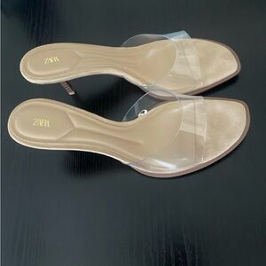 Zara Transparent Heel Sandals